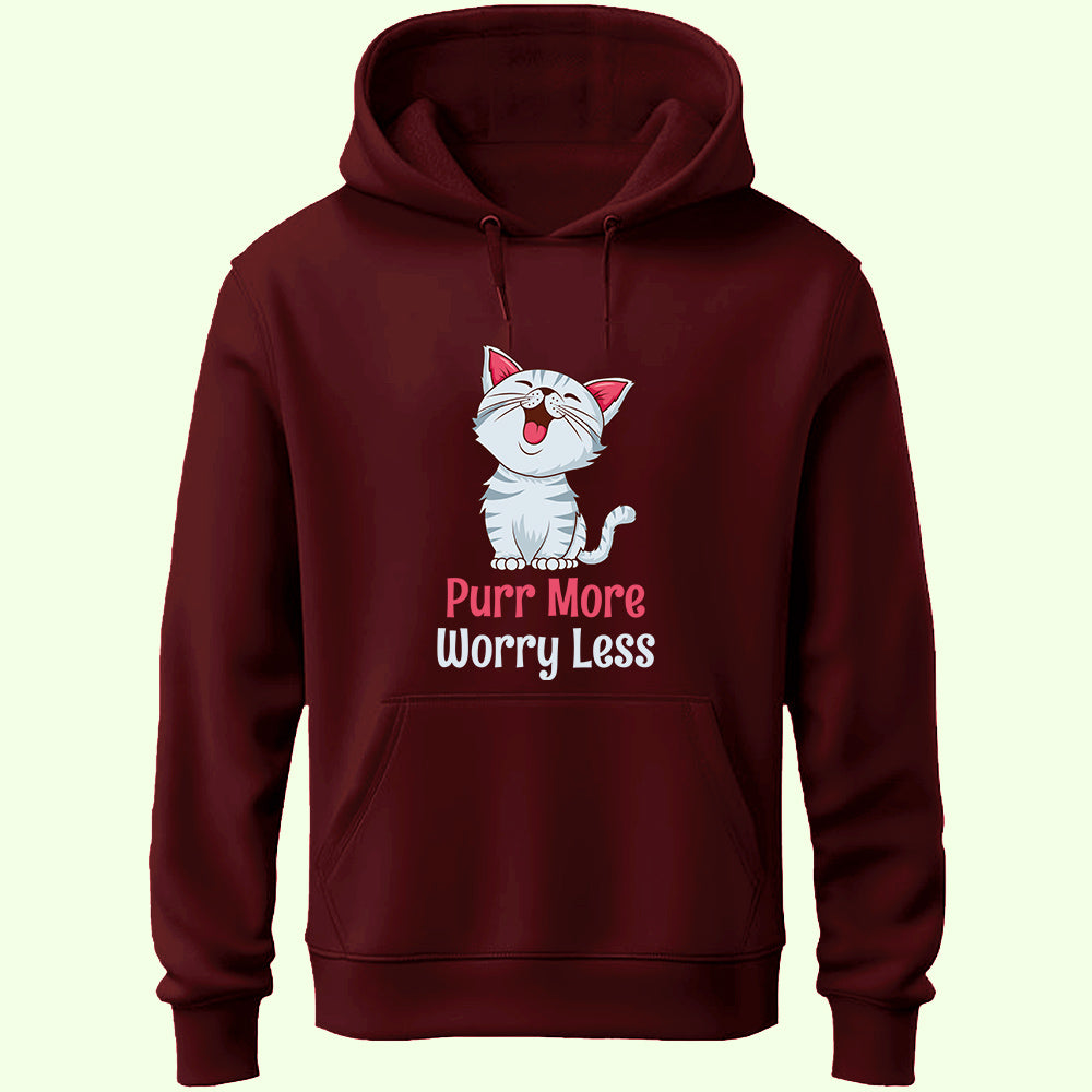 Purr More Worry Less Unisex Hoodie