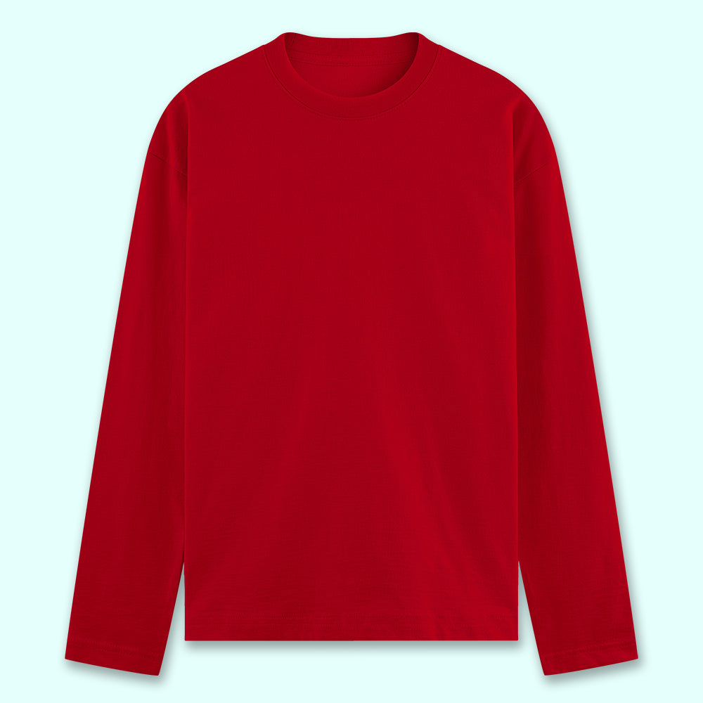 Red Plain Full Sleeve T-Shirt