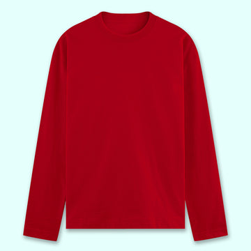 Red Plain Full Sleeve T-Shirt