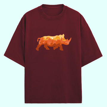 Rhino (Front Print) Oversized T-Shirt