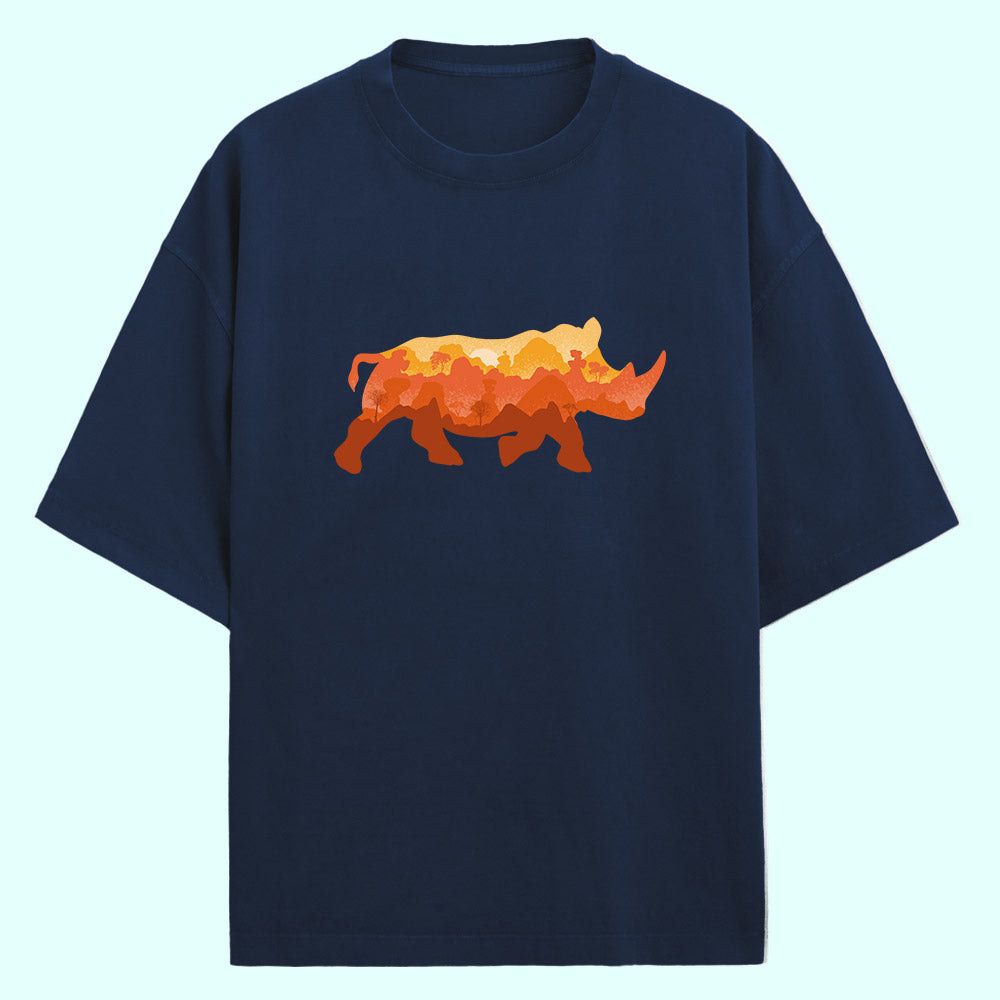 Rhino (Front Print) Oversized T-Shirt