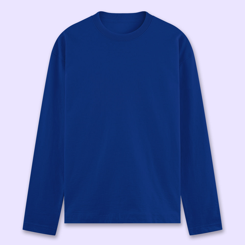 Royal Blue Plain Full Sleeve T-Shirt