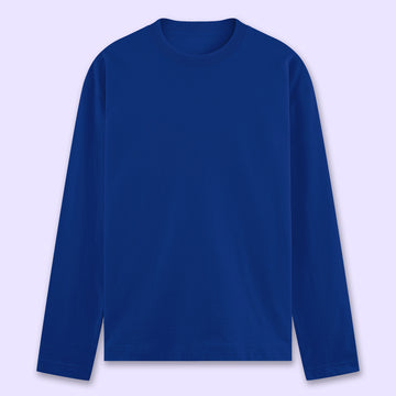 Royal Blue Plain Full Sleeve T-Shirt