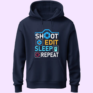 Shoot Edit Sleep Repeat Unisex Hoodie