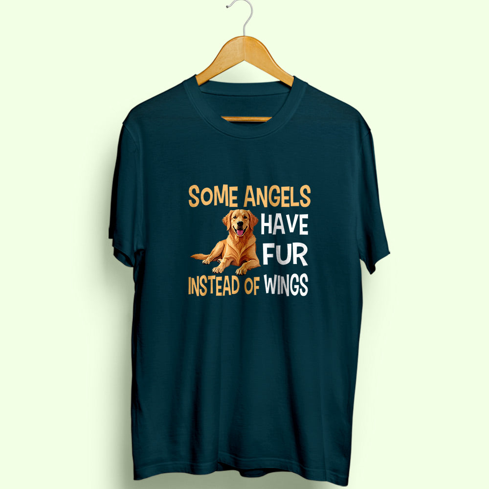 Some Angels Have Fur Half Sleeve T-Shirt - Soul & Peace