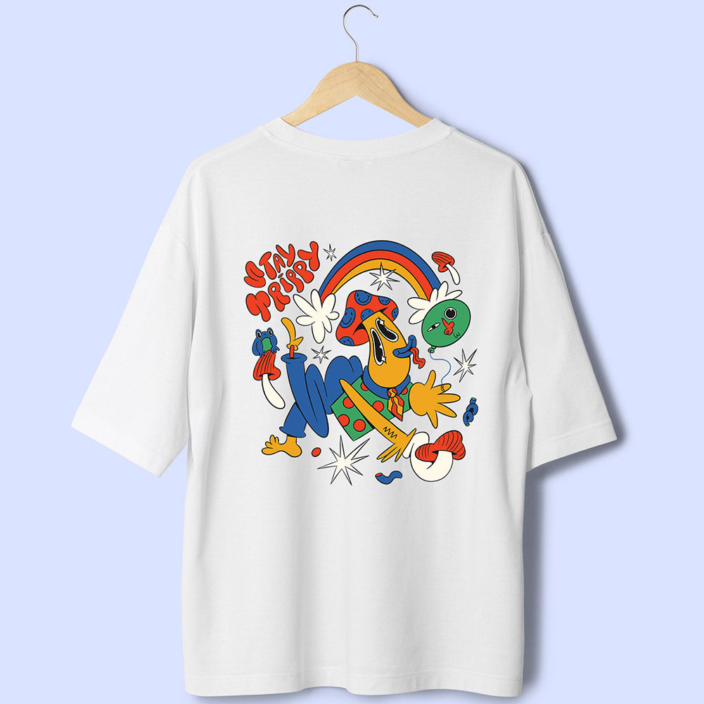Stay Trippy (Back Print) Oversized T-Shirt - Soul & Peace