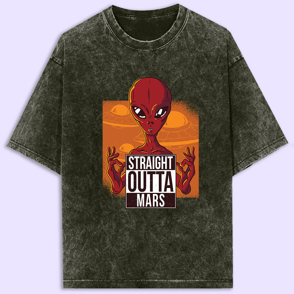 Straight Outta Mars Acid Wash Oversized T-Shirt