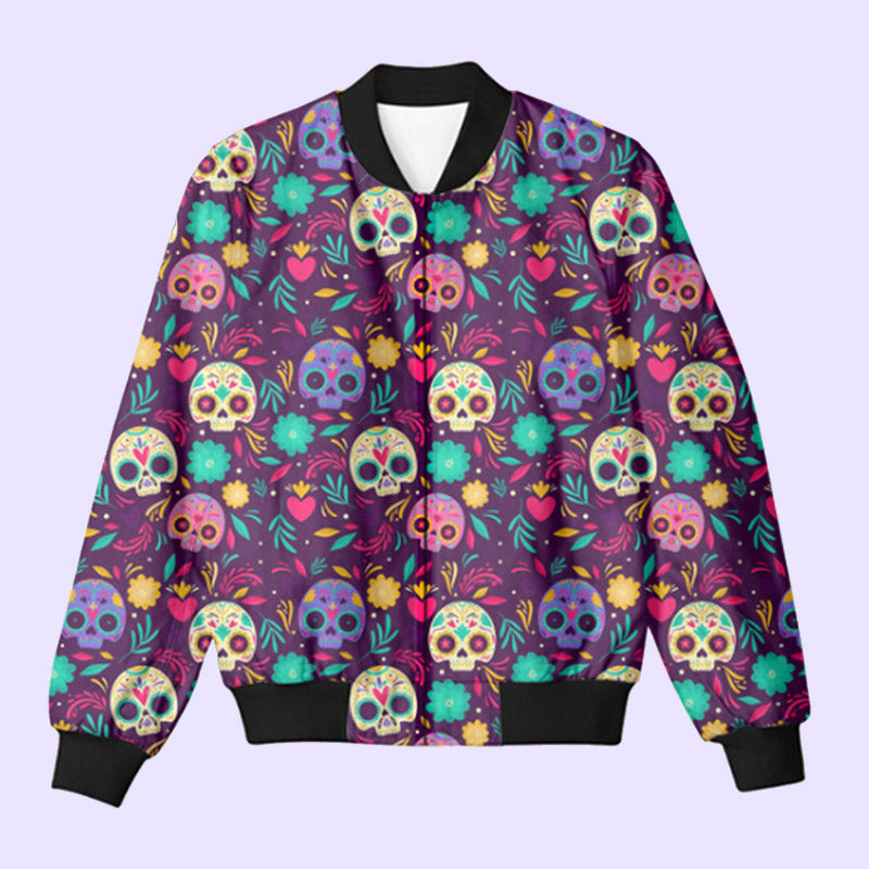 Sugar Skull Bomber Jacket