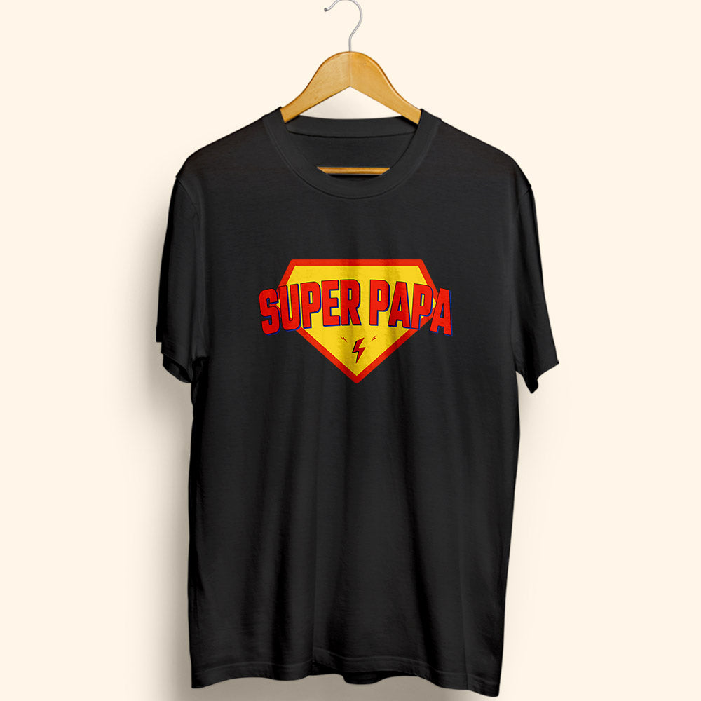Super Papa Half Sleeve T-Shirt - Soul & Peace