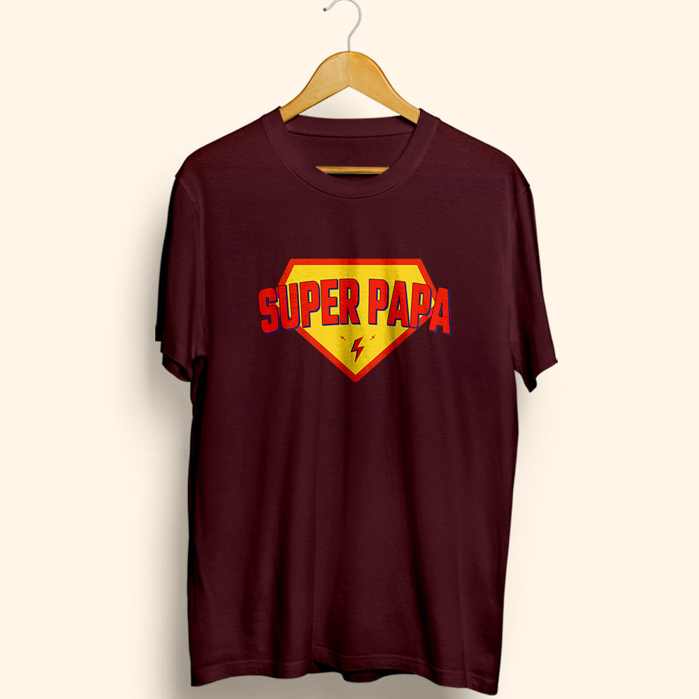 Super Papa Half Sleeve T-Shirt - Soul & Peace