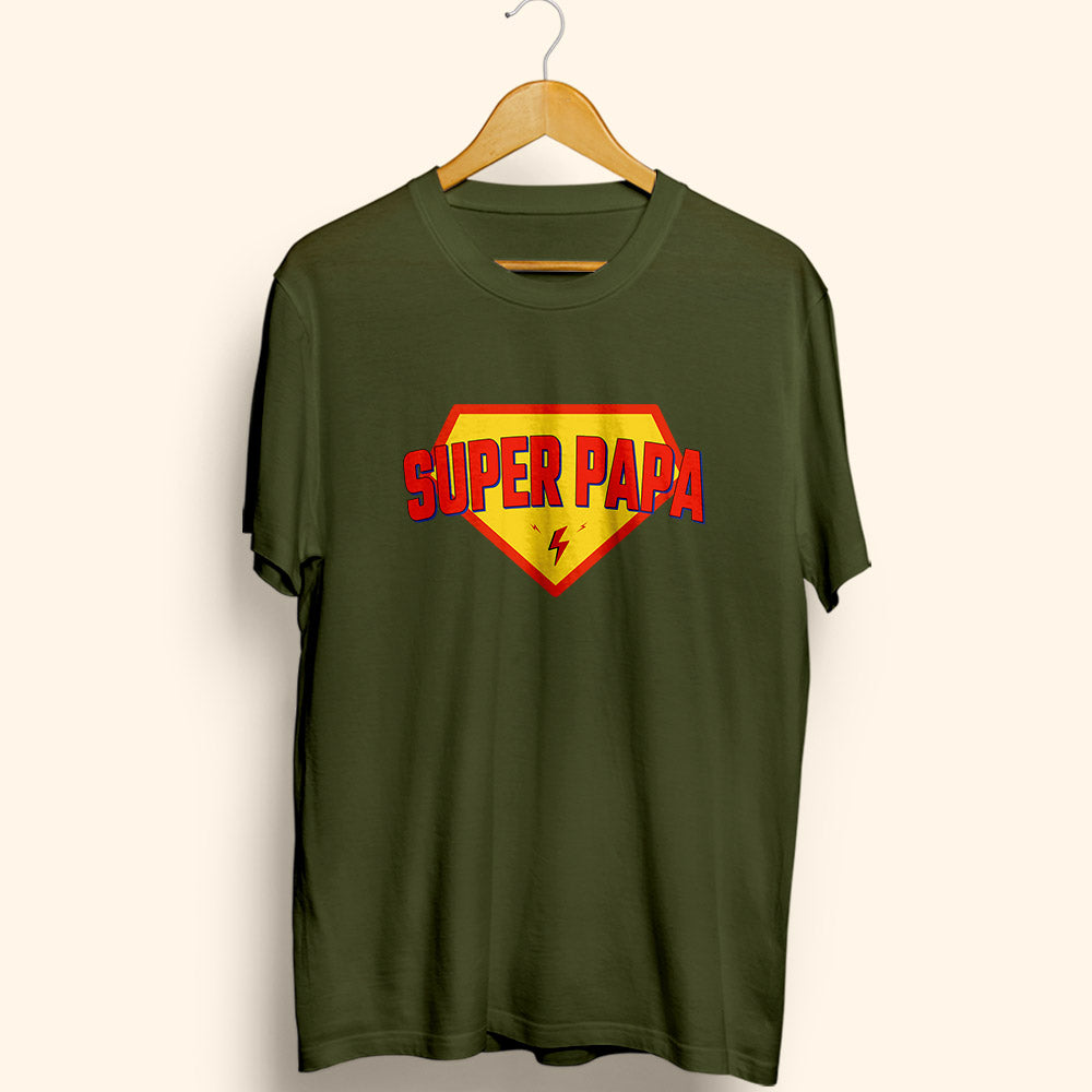 Super Papa Half Sleeve T-Shirt - Soul & Peace