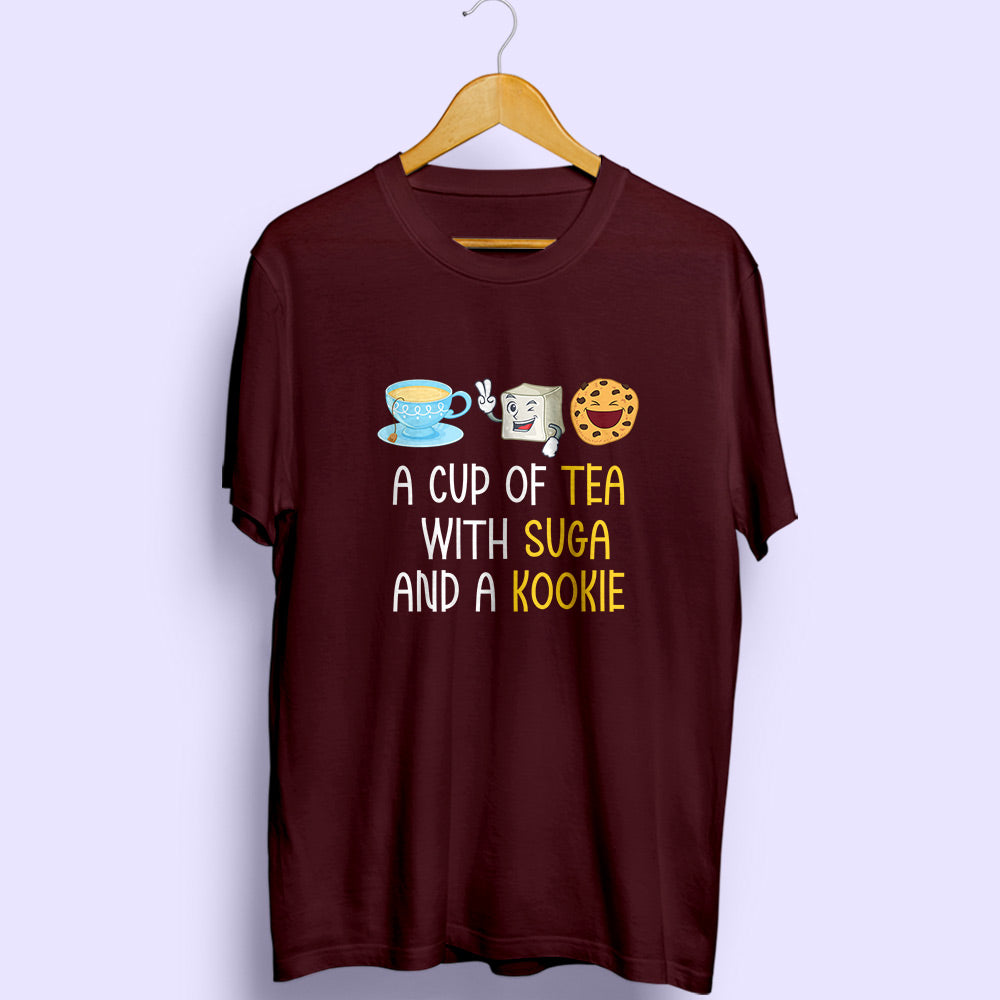 Tea Suga Kookie Half Sleeve T-Shirt - Soul & Peace