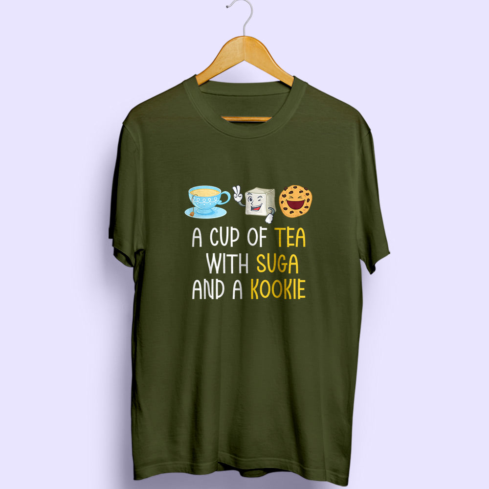 Tea Suga Kookie Half Sleeve T-Shirt - Soul & Peace