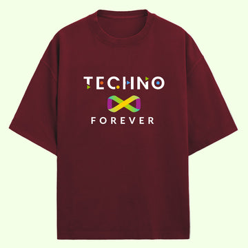 Techno Forever (Front Print) Oversized T-Shirt