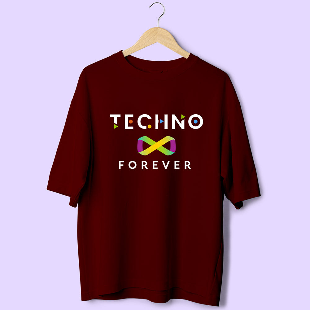 Techno Forever (Front Print) Oversized T-Shirt