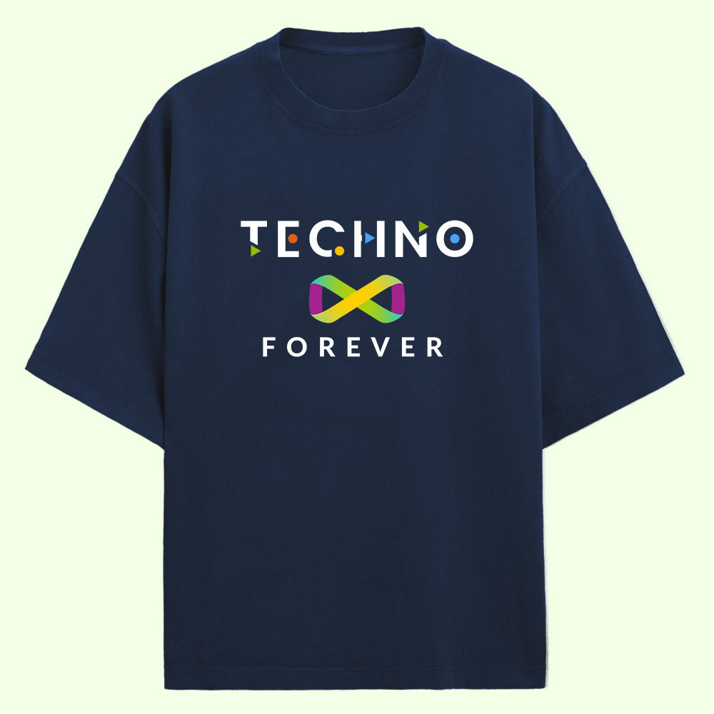 Techno Forever (Front Print) Oversized T-Shirt
