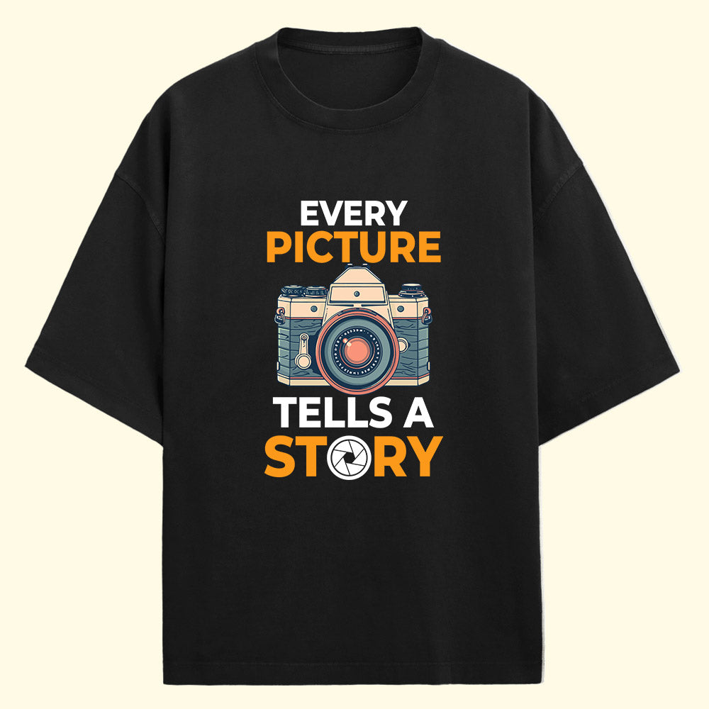 Tells A Story (Front Print) Oversized T-Shirt