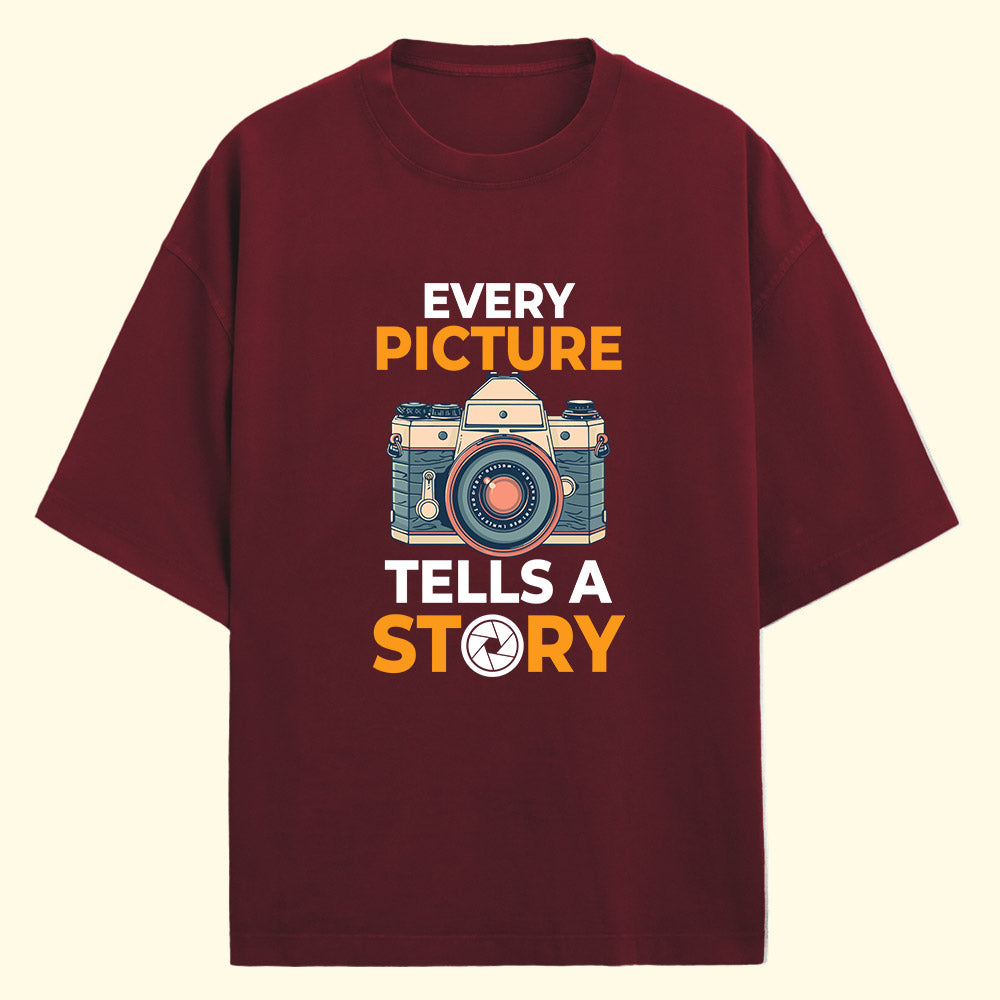 Tells A Story (Front Print) Oversized T-Shirt