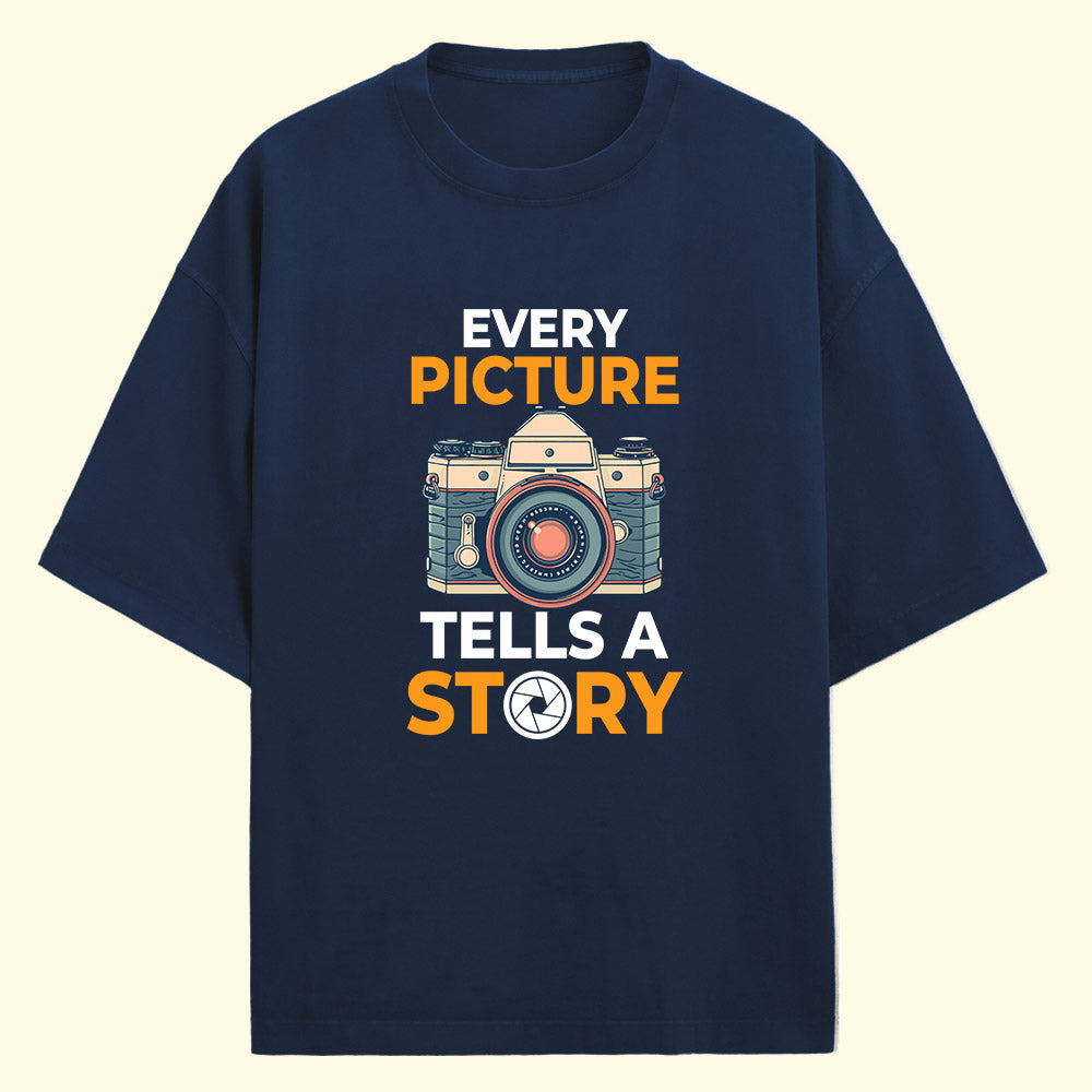 Tells A Story (Front Print) Oversized T-Shirt
