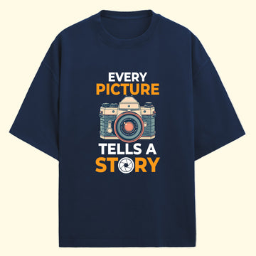 Tells A Story (Front Print) Oversized T-Shirt