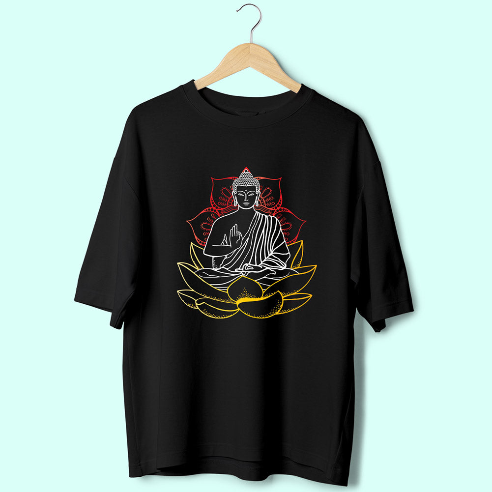 The Buddha (Front Print) Oversized T-Shirt