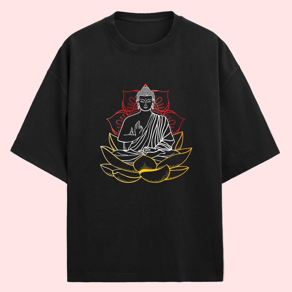 The Buddha (Front Print) Oversized T-Shirt