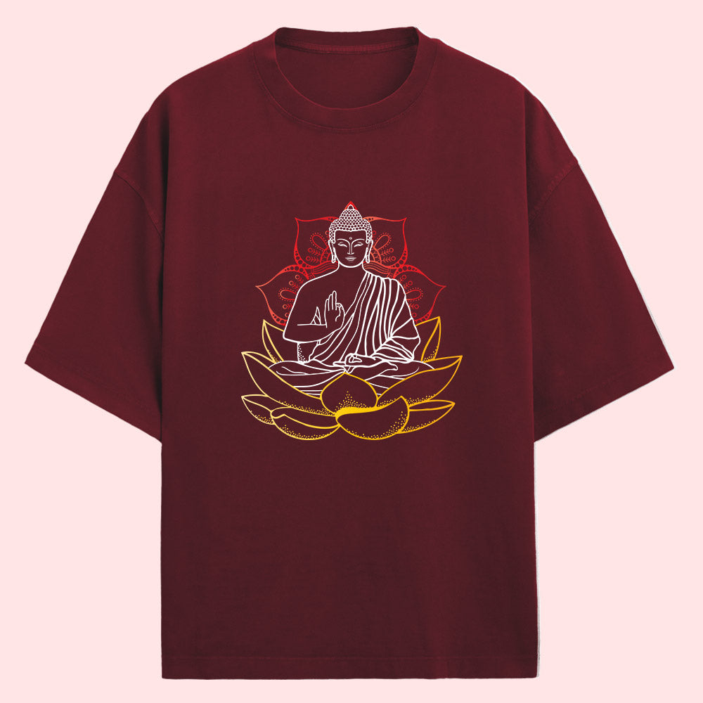 The Buddha (Front Print) Oversized T-Shirt