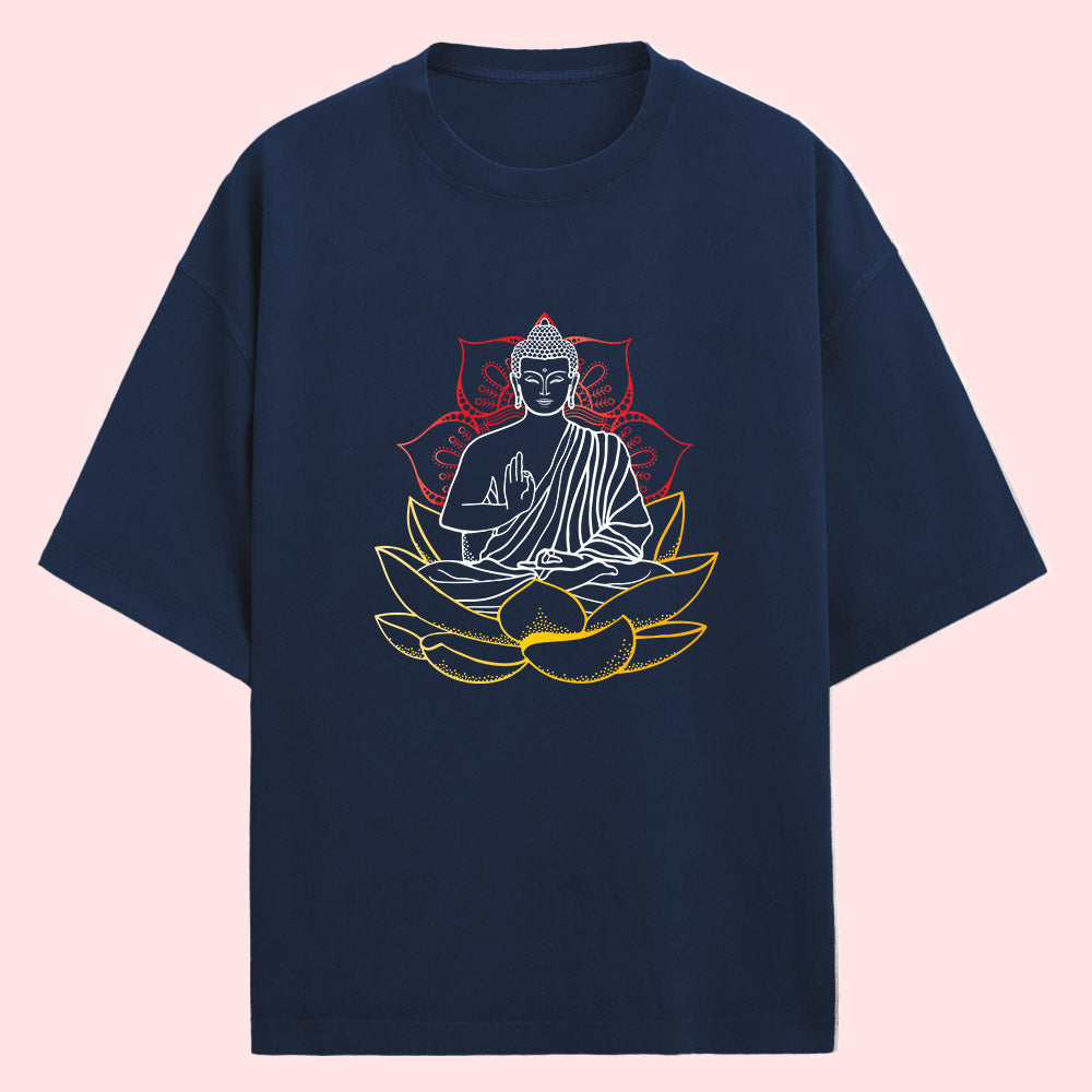 The Buddha (Front Print) Oversized T-Shirt