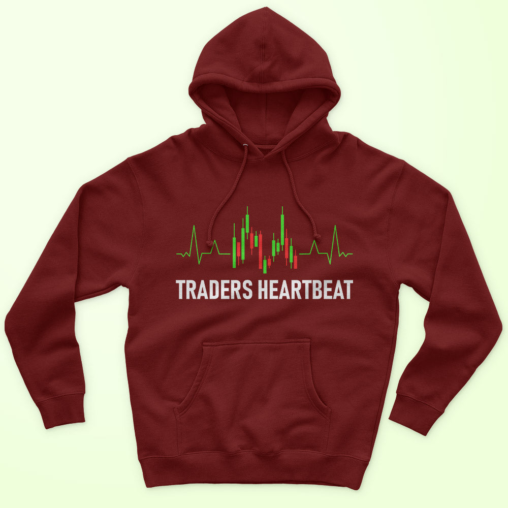 Unisex -Pure Wave - deals Alive All Heart Beat- Maroon Sweatshirt