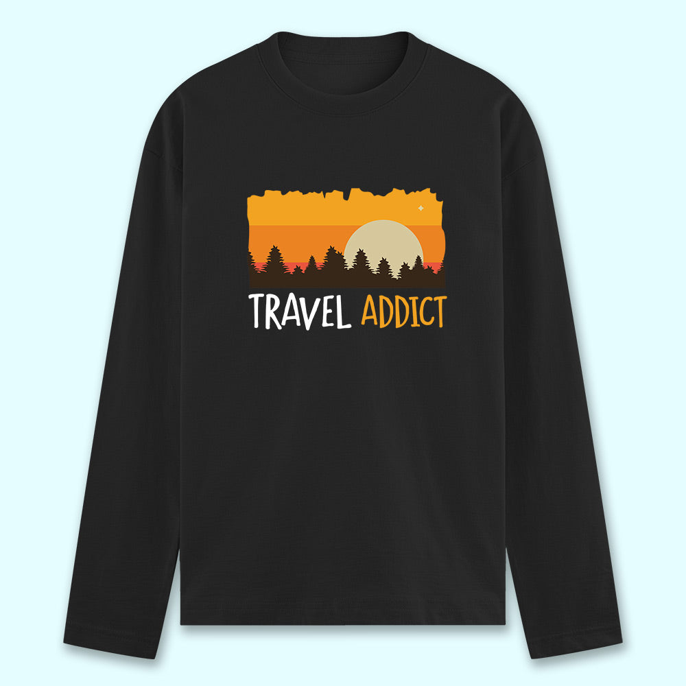 Travel Addict Full Sleeve T-shirt - Soul & Peace