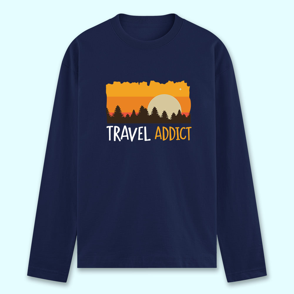 Travel Addict Full Sleeve T-shirt - Soul & Peace