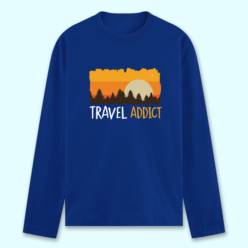 Travel Addict Full Sleeve T-shirt - Soul & Peace