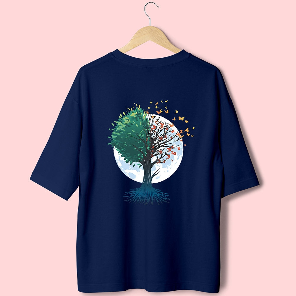 Tree Of Life (Back Print) Oversized T-Shirt