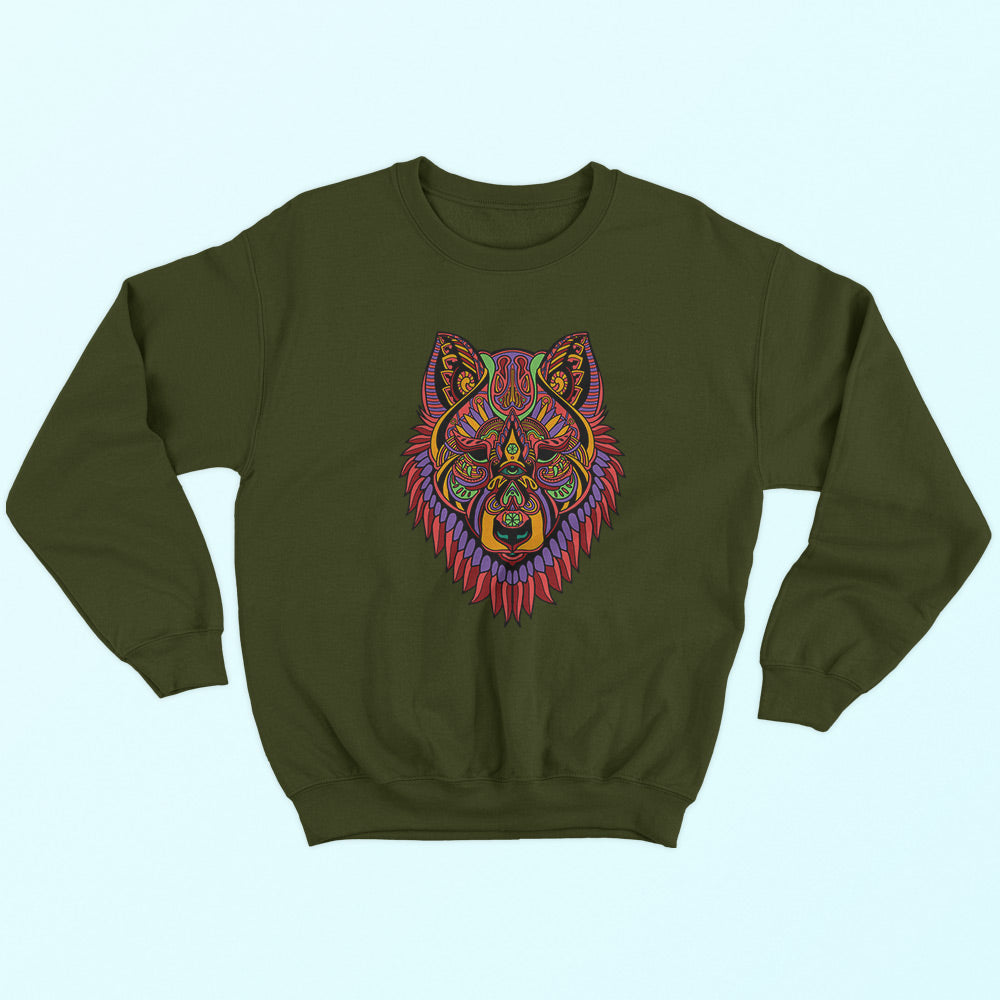 Tribal Wolf Sweatshirt - Soul & Peace