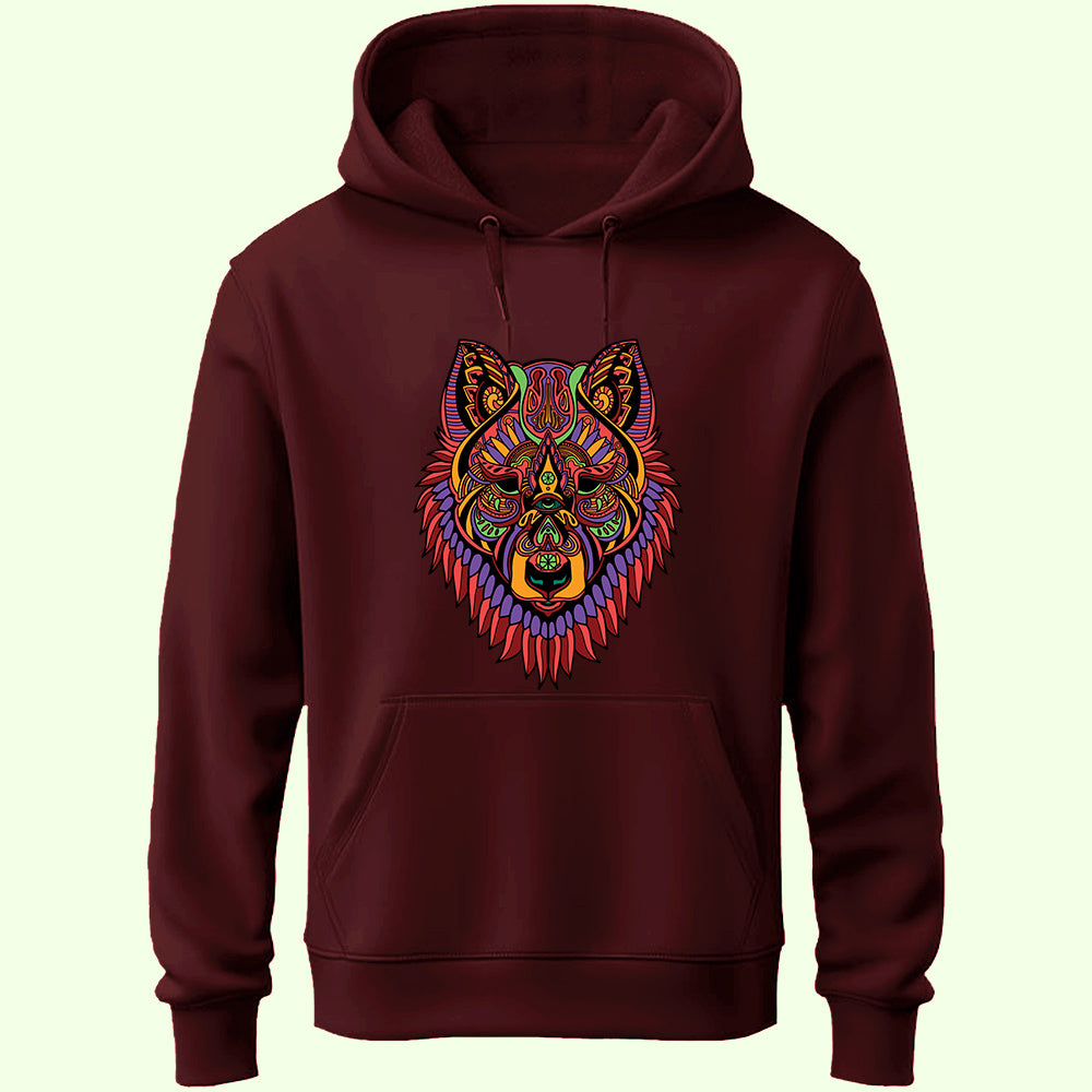Tribal Wolf Unisex Hoodie - Soul & Peace