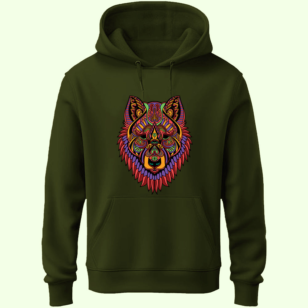 Tribal Wolf Unisex Hoodie - Soul & Peace