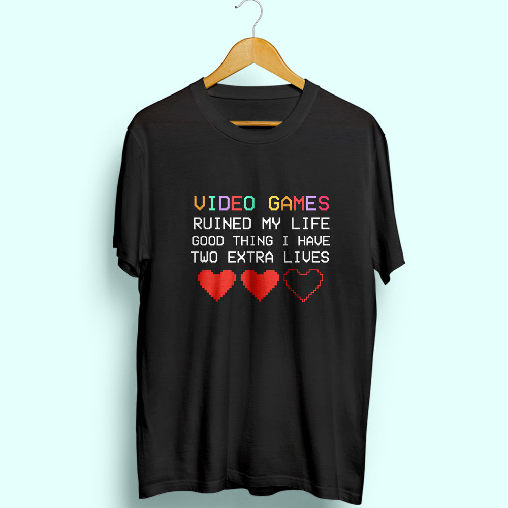 Two Extra Lives Half Sleeve T-Shirt