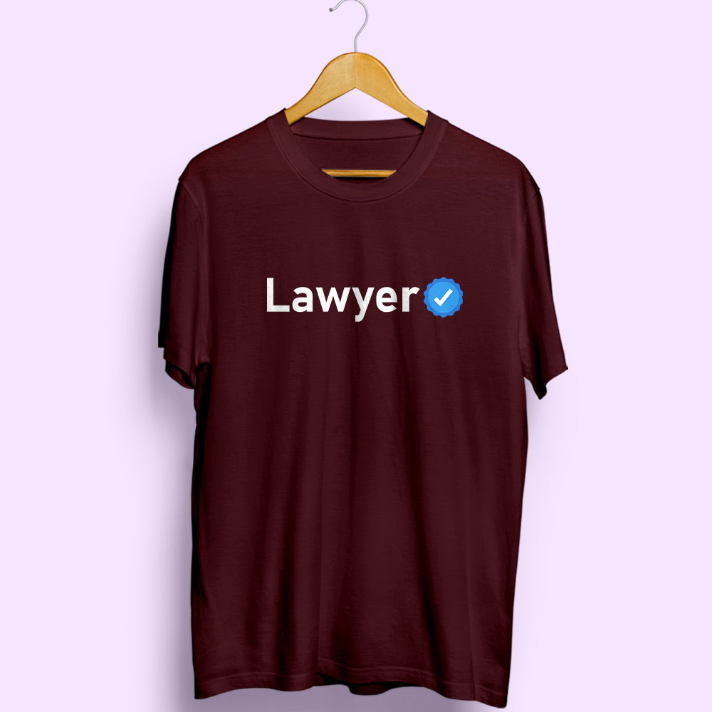 Verified Lawyer Half Sleeve T-Shirt - Soul & Peace