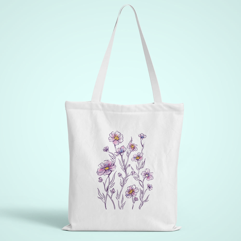 Watercolour Flowers Tote Bag