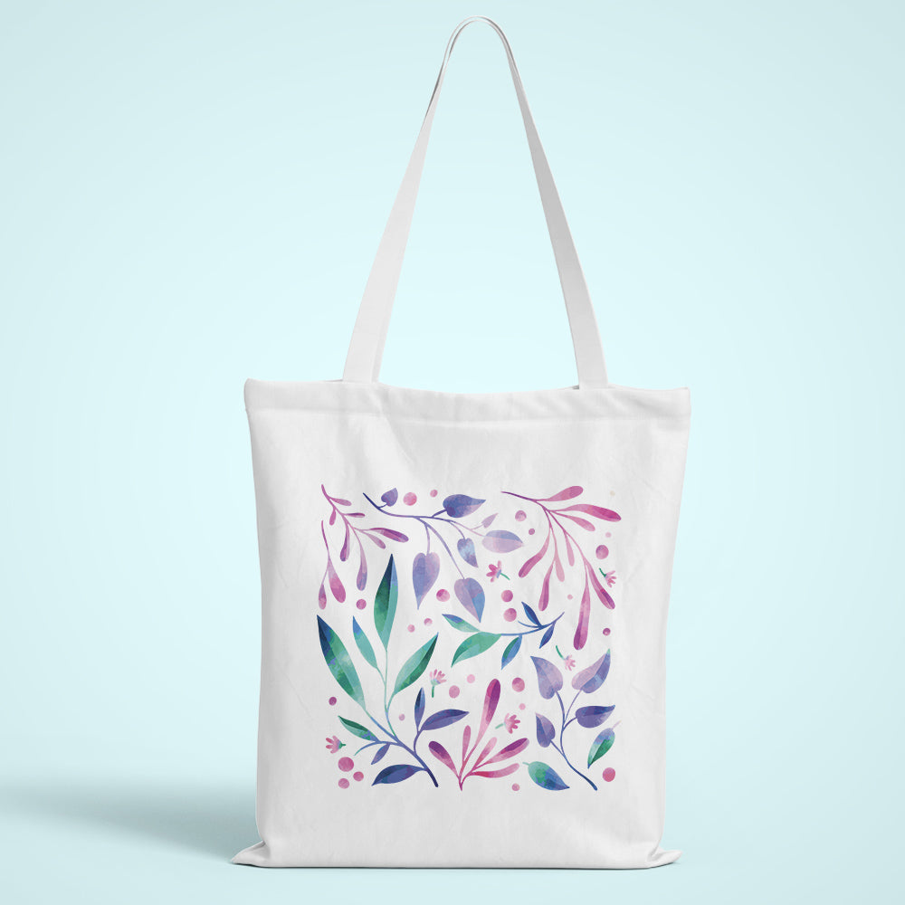 Watercolour Leaves Tote Bag