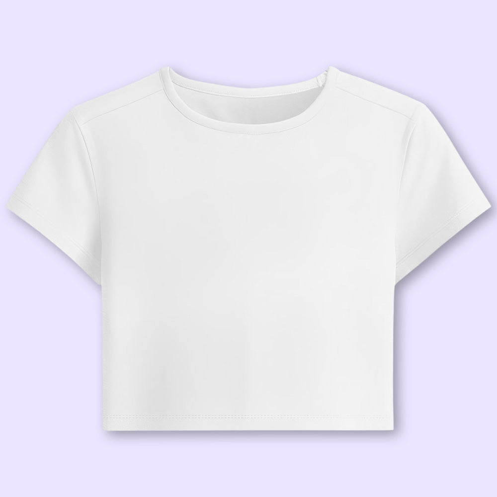 White Plain Crop Top
