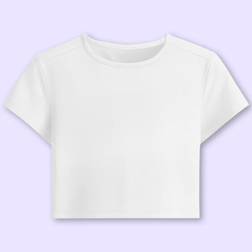 White Plain Crop Top