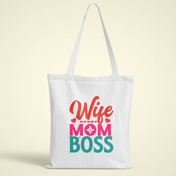 Wife Mom Boss Tote Bag
