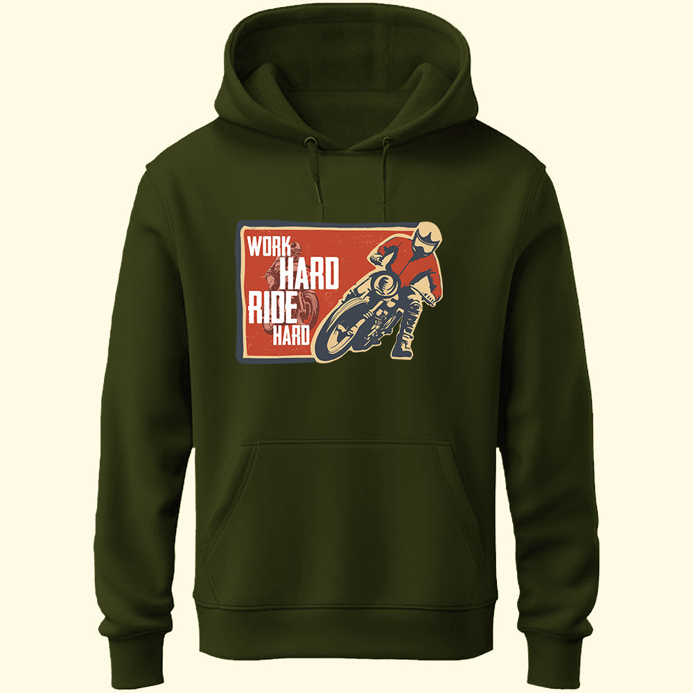 Work Hard Ride Hard Unisex Hoodie
