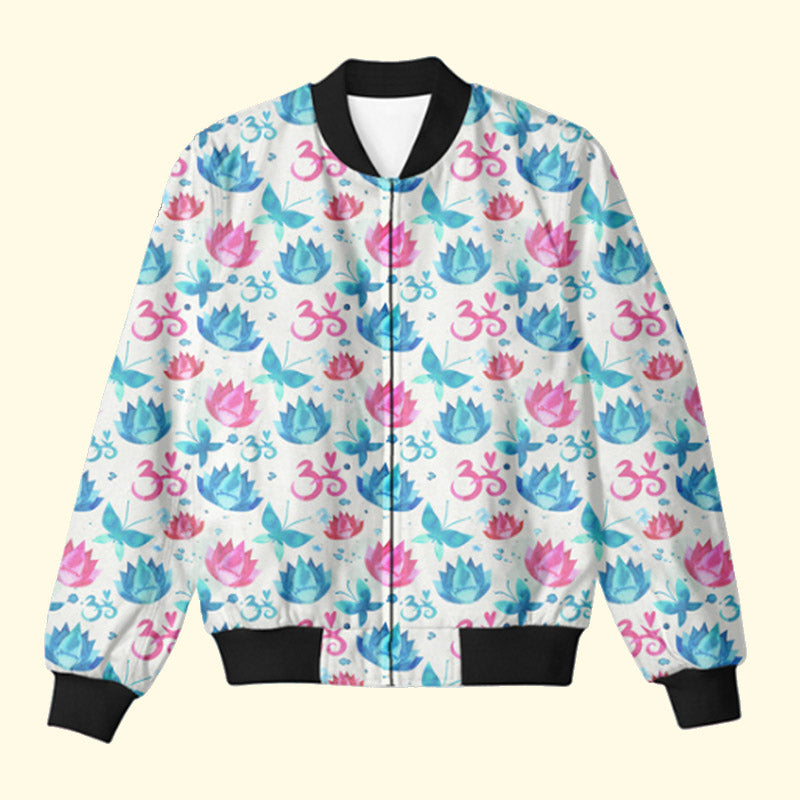 Yoga Pattern Bomber Jacket