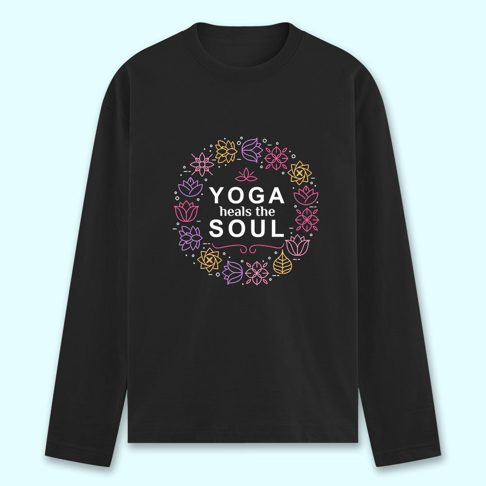 Yoga Heals The Soul Full Sleeve T-shirt