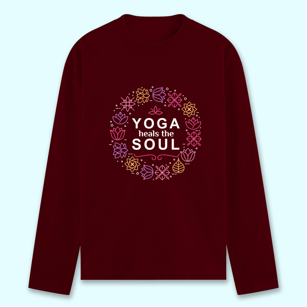 Yoga Heals The Soul Full Sleeve T-shirt