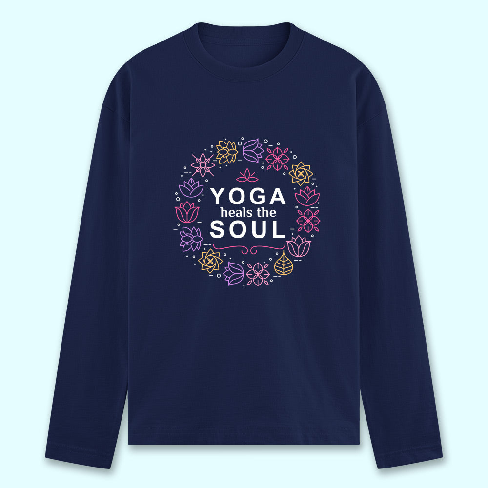 Yoga Heals The Soul Full Sleeve T-shirt