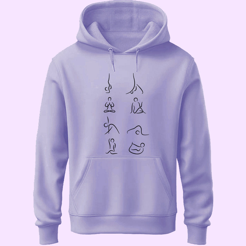 Yoga Poses Unisex Hoodie