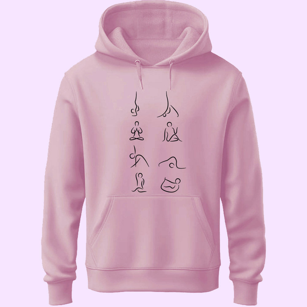 Yoga Poses Unisex Hoodie